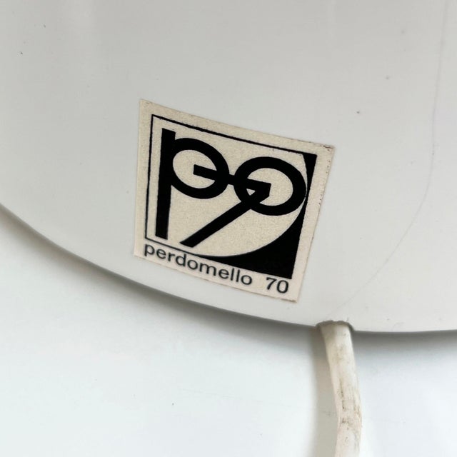 White Stacking Ceramic Table Lamp from Perdomello, Italy, 1970s, in Good conditions. Designed 1970 to 1979 This piece has...