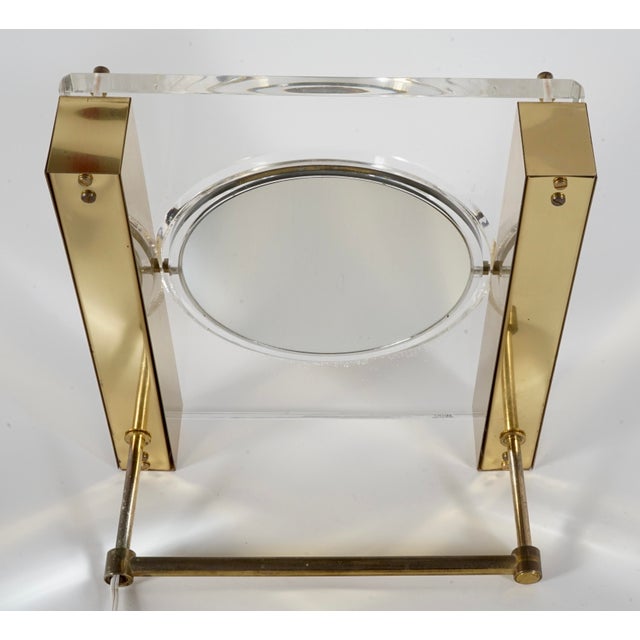 Rialto Ware Vintage Rialto New York Mid-Century Modern Lucite Lighted Vanity Mirror For Sale - Image 4 of 13