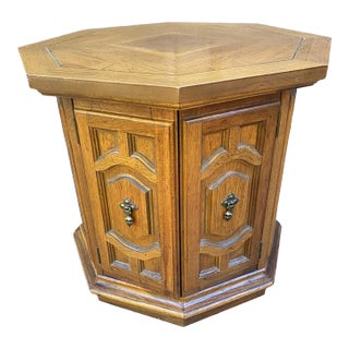 1960s Thomasville Octagonal Side Table /Cabinet For Sale