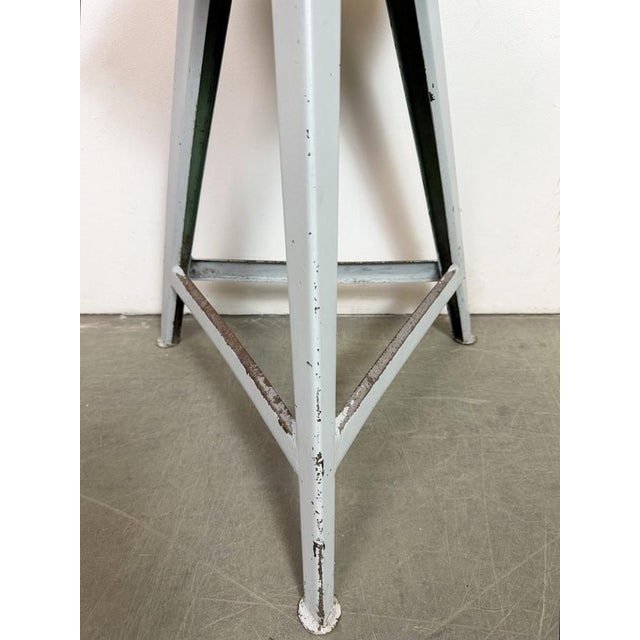 Industrial Grey Workshop Stool, 1960s For Sale - Image 6 of 16