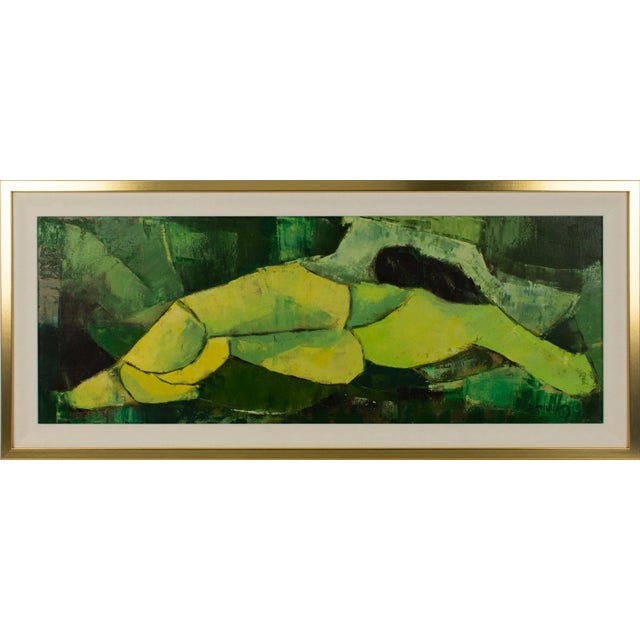 Mid Century Abstract Nude Oil on Canvas Painting by Edith Ferullo For Sale - Image 13 of 13