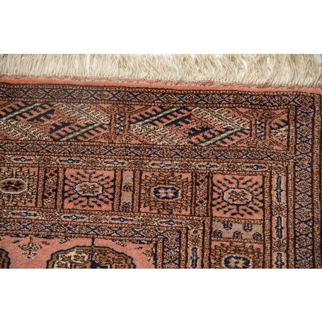 Textile Vintage Fine Bokhara Square Rug - 3'11" X 4'2" For Sale - Image 7 of 11