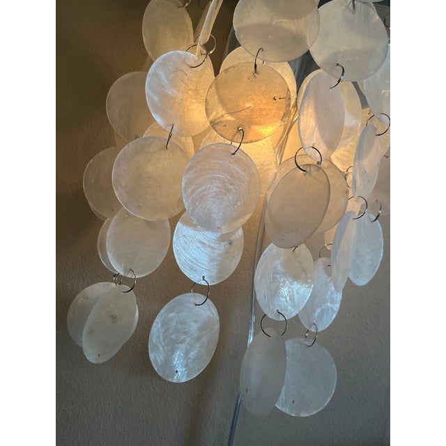 Beige Capiz Shell Wall Light, 2019 For Sale - Image 8 of 11