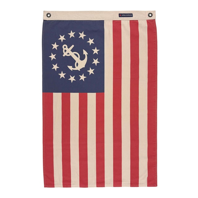 100% Cotton Flag, Vintage Style Faded American Yacht Ensign, Double Sided Print For Sale In Los Angeles - Image 6 of 6