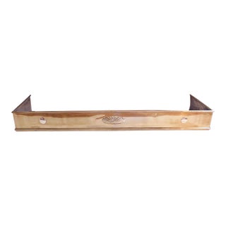 Edwardian Brass Fender With Applied Brass Elements For Sale