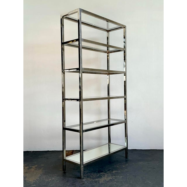 Vintage Chrome and Glass Etagere For Sale - Image 12 of 12