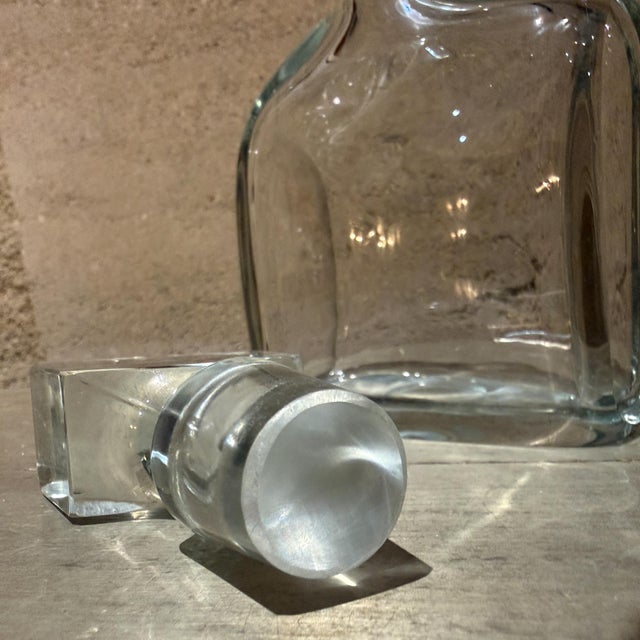 For your consideration, a mid-century Strombergshyttan (attributed, unsigned) crystal flask, Strombergshyttan, a Swedish...