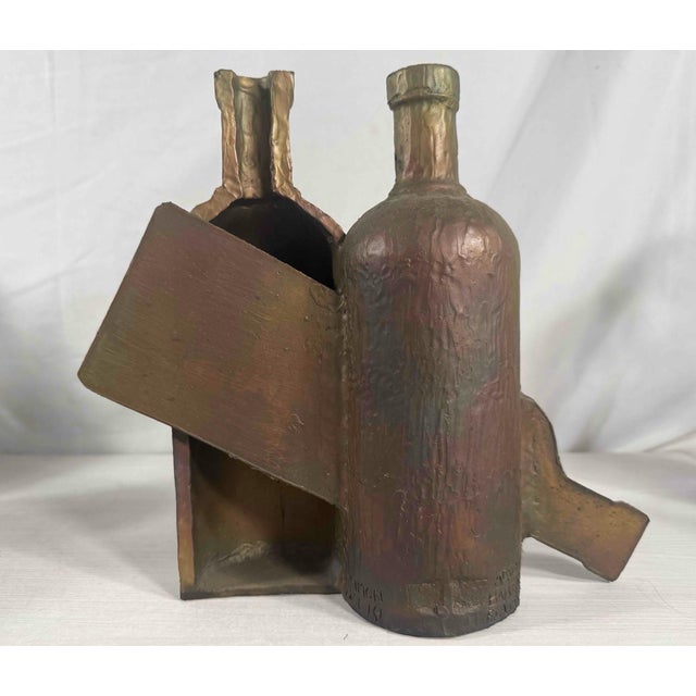 "Absolut/Halved & Flattened" — Abstract Bronze Sculpture, Herbert Simon Estate, 2001 For Sale - Image 4 of 6