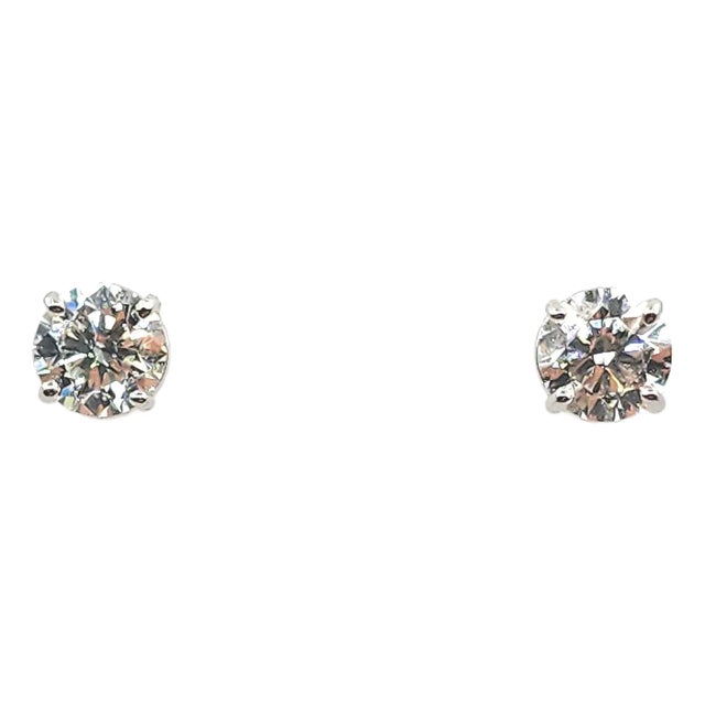 2.03 Ct Diamond Stud Earrings - 2 Pieces For Sale