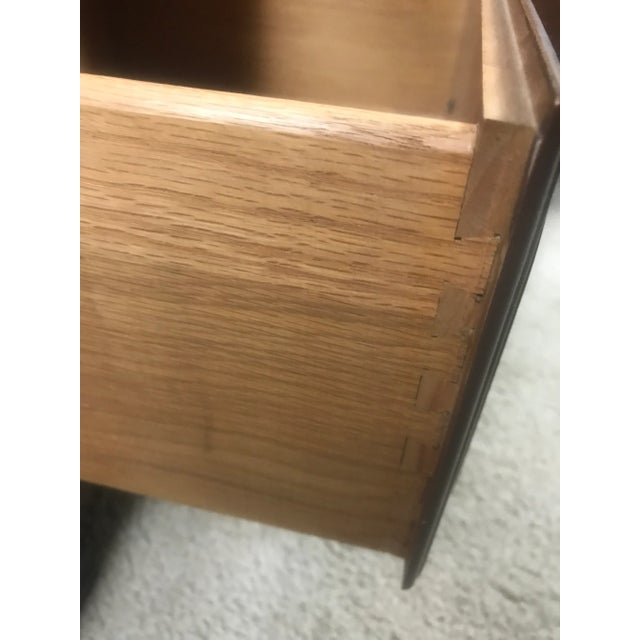 Curved Willett Tall Walnut Nightstands With Lights, Mid-Century Modern - Set of 2, 1938 For Sale - Image 12 of 12
