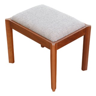 Mid Century Vanity Stool in Mahogany For Sale