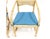For Donghia, cane wrapped back and seat, bentwood rattan frame, custom blue seat cushions, marked. 36 x 22 x 21 in. From...