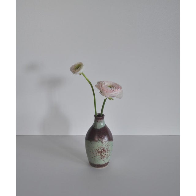 Danish Vase in Oxblood Red & Green Glaze from Michael Andersen, 1930s For Sale - Image 10 of 11