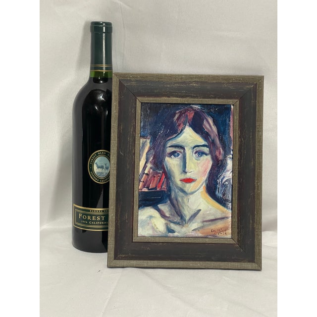 Figurative After Edvard Munch “Birgit Prestøe” Hand-Textured Fine Art Portrait Print, 1924 For Sale - Image 3 of 9