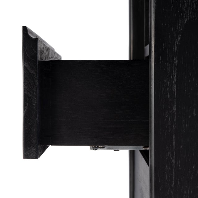 Halmstad 62 in. W Rectangular Wood Panel 6 Drawer Dresser with Soft Close Drawers, Black For Sale In Chicago - Image 6 of 9