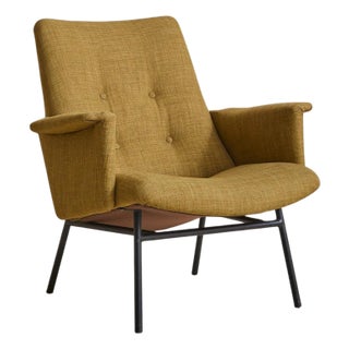 ‘Sk660’ Olive Green Armchair Attributed to Pierre Guariche for Steiner, 1953 For Sale