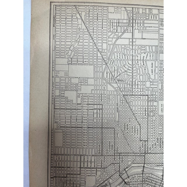 1920s Antique 1920s Portland Oregon City Map For Sale - Image 5 of 7