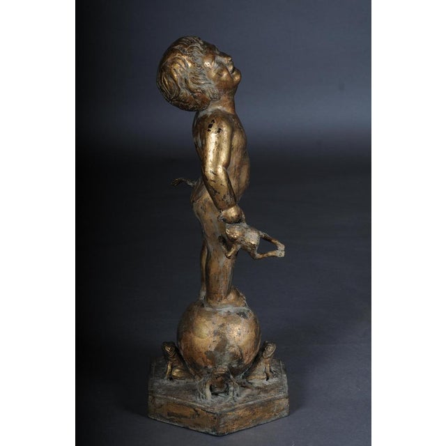 20th Century Sculpture of Putto with Frogs For Sale - Image 9 of 18