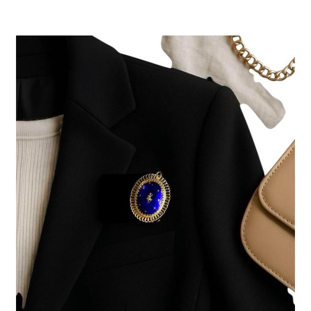 Vintage 14k Yellow Gold Enamel Dancer Convertible Brooch Pendant French For Sale In New York - Image 6 of 6