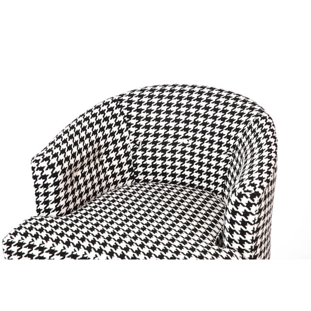 1960s Custom 1960s Houndstooth Swivel Lounge Chairs- A Pair For Sale - Image 5 of 6