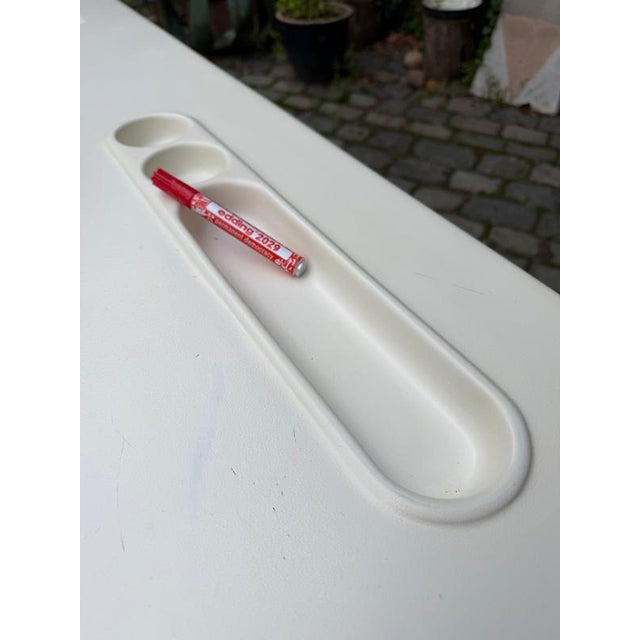 Plastic White Fiberglass and Chrome Desk by Inn Lissone, 1970s For Sale - Image 7 of 11
