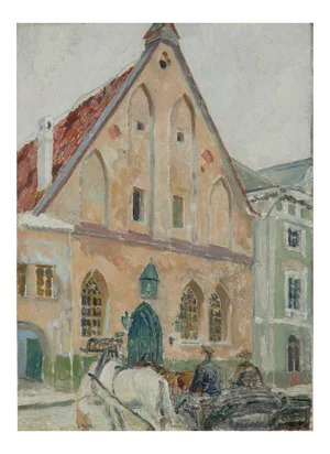 Alexander Yakovlevich Kramarev, Revel, Exchange Building, Oil on Canvas