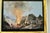 Eruption of Vesuvius seen at night, Neapolitan gouache from the early 20th century. The artist highlights the contrast...