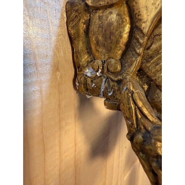 Louis XVI Style Console in Gilded and Carved Wood For Sale - Image 11 of 13