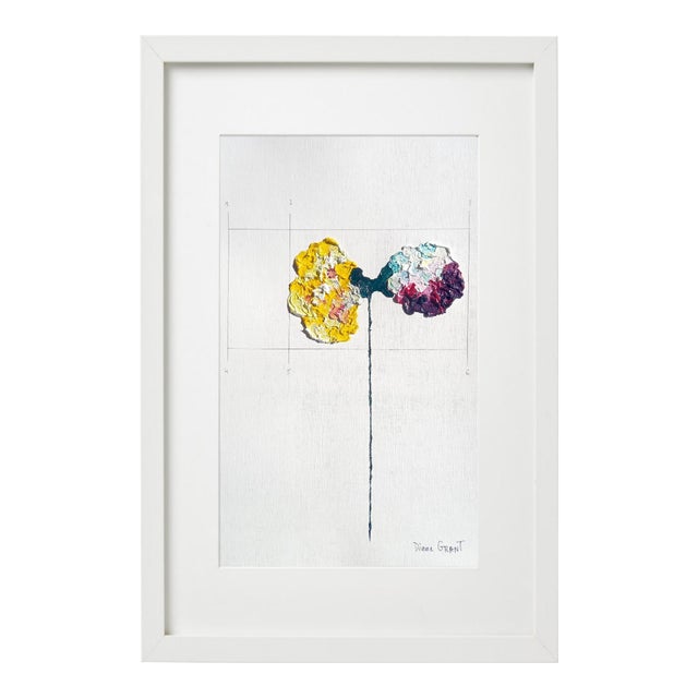 Framed Organic Modern Original Flower Painting by Diane Grant For Sale