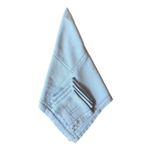 Vintage Square Linen Tablecloth & Cocktail Napkins Set- 5 Pieces