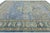 Modern Tabriz Style Medallion Wool Area Rug – Vibrant Blue, Sage Green & Yellow For Sale - Image 9 of 12