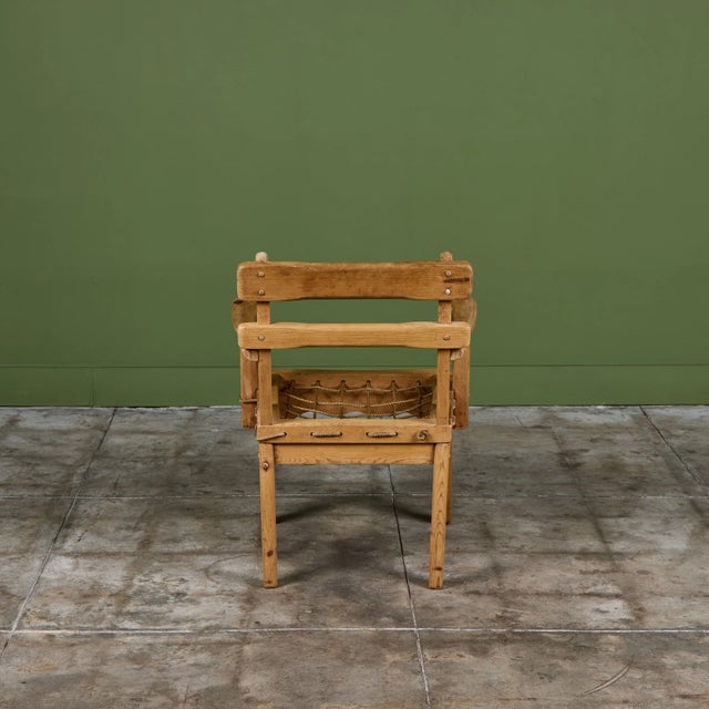 "Sportstugemöbler" Woven Seat Armchair For Sale In Los Angeles - Image 6 of 16