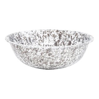 Crow Canyon Home Splatterware, Medium Basin in Grey & White For Sale