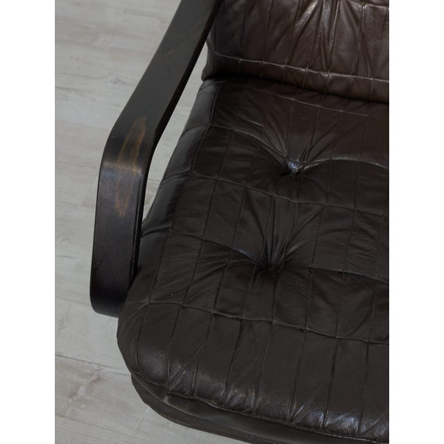 1960s Quilted Leather Armchair, 1970s For Sale - Image 5 of 13