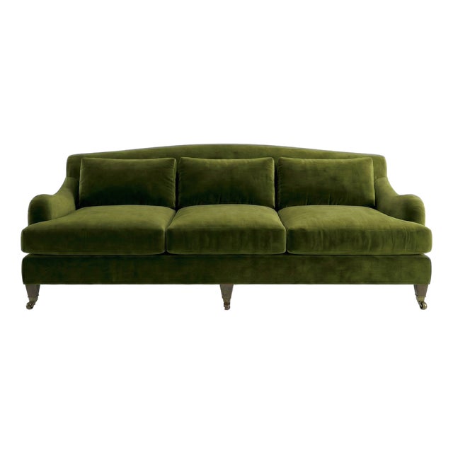 Sophie Conran Felix 4 Seater Sofa in Moss Velvet For Sale