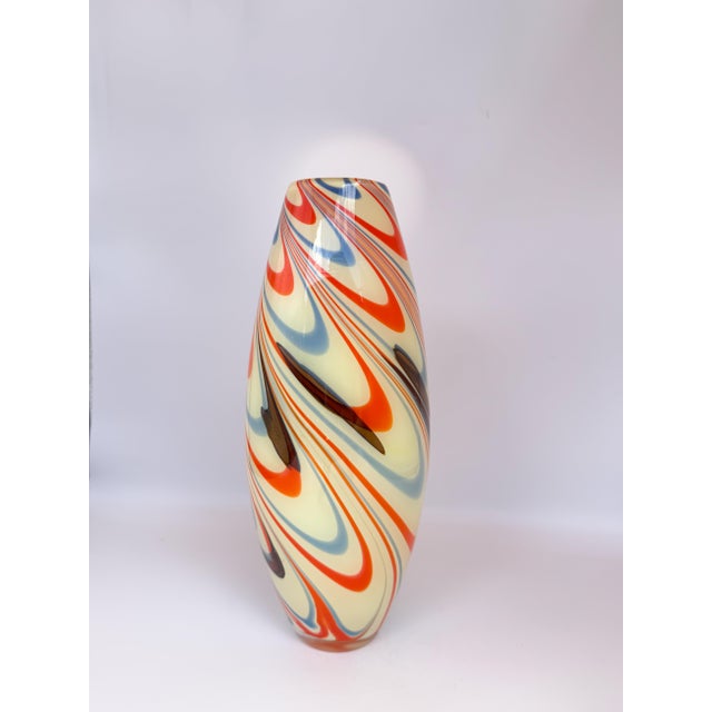 Modern Vintage Encased Art Glass Murano Vase For Sale - Image 3 of 13