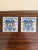 Blue Dutch Delft Blue and White Porcelain Tiles With Heraldic Coat of Arm, Set of 9 For Sale - Image 8 of 15