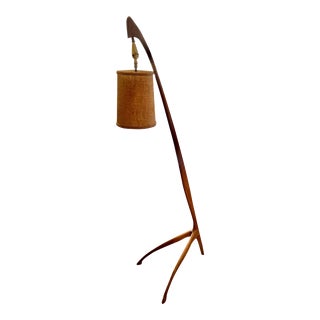Circa 1970s American Crafts Movement Floor Lamp For Sale