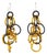 David Spada Space Age Gold and Black Aluminum Dangle Pierced Earrings For Sale