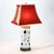 Ceramic Antique Hand Painted Chinese Cutout Porcelain Wig Stand Table Lamp 19thC For Sale - Image 7 of 8