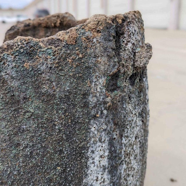 Pair of Vintage Patinated Industrial Crucible Planters, Rustic For Sale - Image 17 of 18