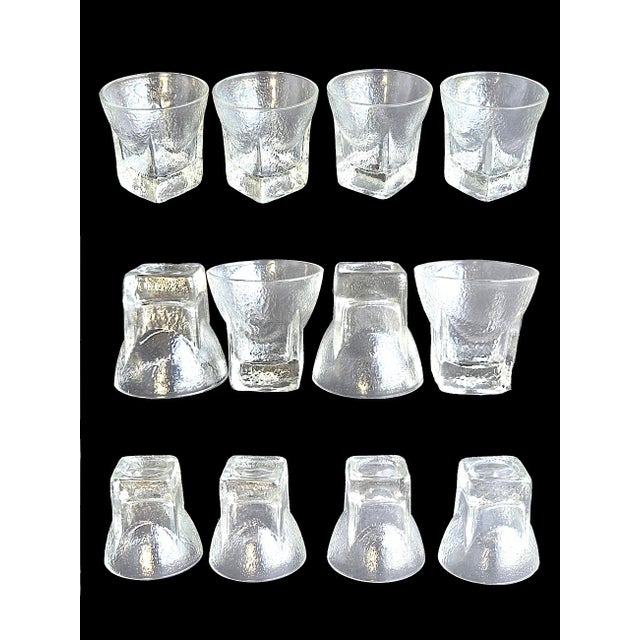 1960s Libbey Glass Textured St. Regis "On-the-Rocks" Tumblers, Set of 6 For Sale - Image 9 of 10