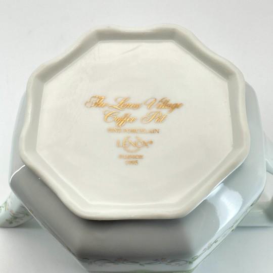 1995 The Lenox Village / Spice Village Coffee Pot With Lid Vintage (Unused) For Sale - Image 15 of 18