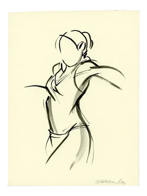 Brush Figure IV Original Ink Drawing