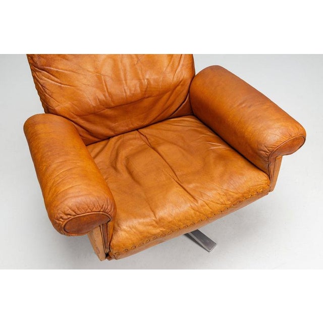 Vintage DS-31 High-Back Lounge Chair in Naturel Leather from de Sede, 1970 For Sale - Image 9 of 18