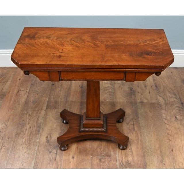 William IV Card Table in Mahogany, 1840 For Sale - Image 4 of 10
