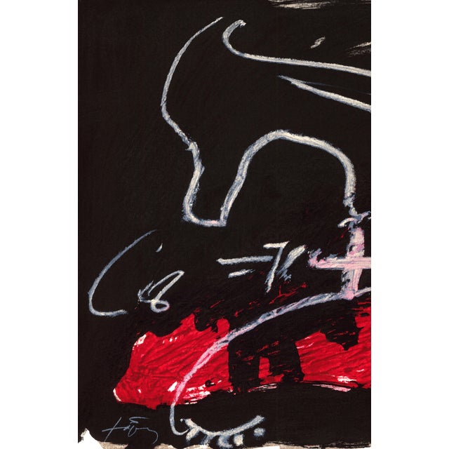 Original 1984 lithograph "Deux Chaussures" (Two Shoes) by Antoni Tàpies, printed by Imprimerie Moderne du Lion, Paris....