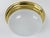 Vintage Brass and Opaline Glass Flush Mount, Germany, 1970 For Sale - Image 10 of 18