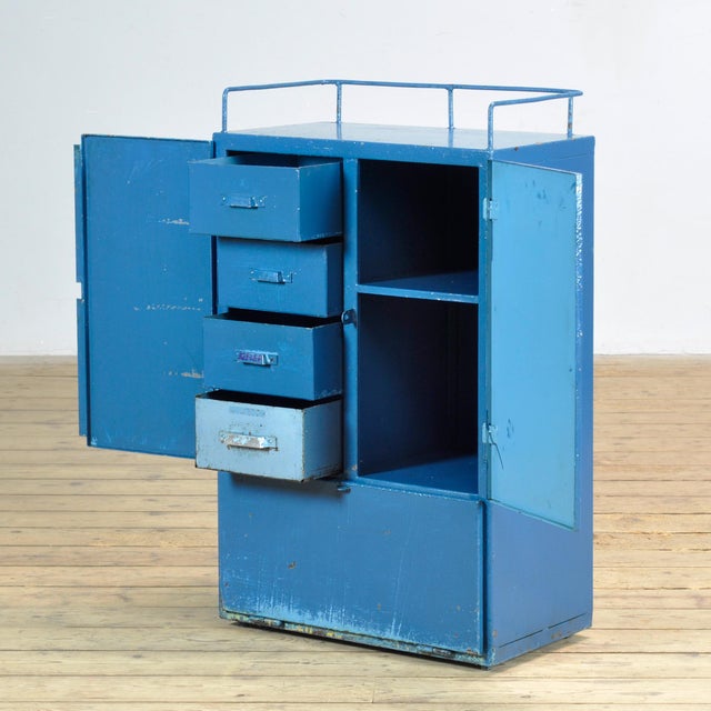 1970s Industrial Four-Drawer Cabinet, 1970s For Sale - Image 5 of 13