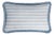 White Light Blue with Light Blue Fringes Happy Linen Striped by LO DECOR for Lorenza Briola For Sale